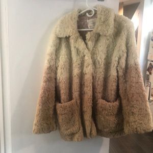 ANTHROPOLOGIE faux fur jacket